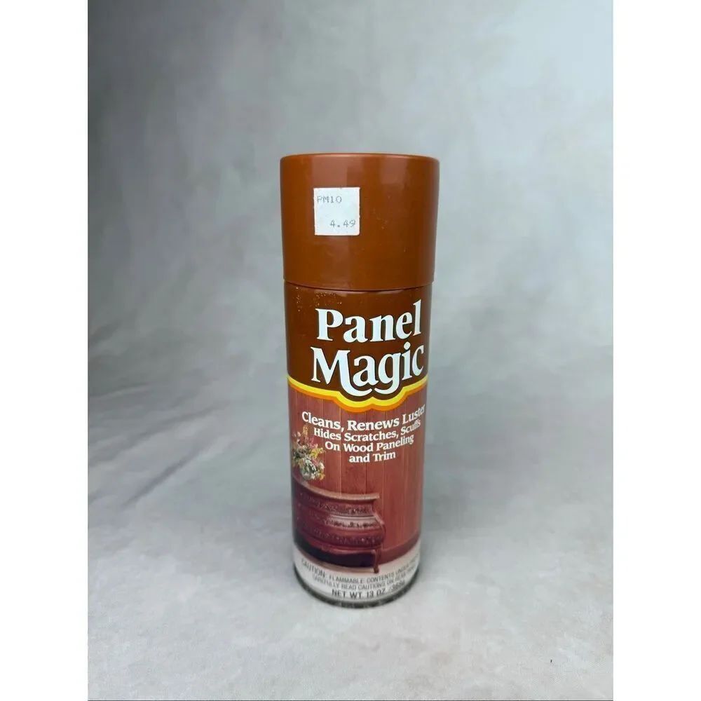 Vintage Panel Magic Cleaner 13oz Wood Paneling Trim Polish Shine Restore Rare